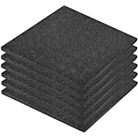 vidaXL 6x Losetas de Goma Protección de Caídas 50x50x3cm Negro Parque Infantil